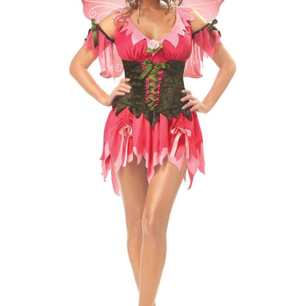 Rose Pixie Flower Fairy Costume Set - Women's XS/S or Child Lg